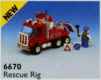 LEGO Rescue Rig (6670-1) set, 1993