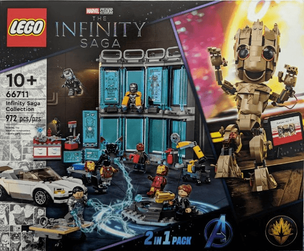 LEGO Super Heroes Bundle Pack, Iron Man 2 and Guardians of the Galaxy Vol.2, 2 in 1 Pack (Sets 76216 and 76217) - Infinity Saga Collection (66711-1) set, 2022