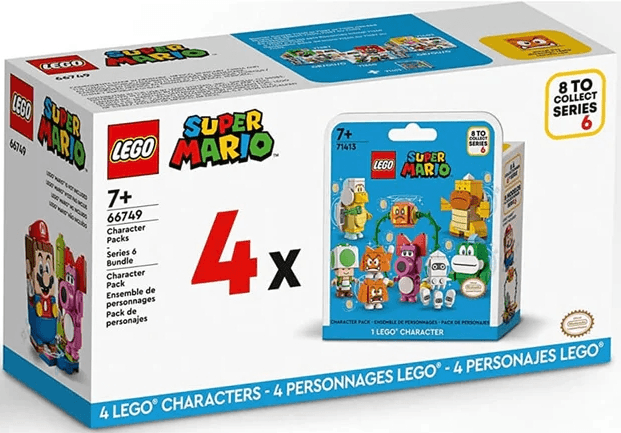 LEGO Character, Super Mario, Series 6 (Box of 4) - Bundle Pack (66749-1) set, 2023