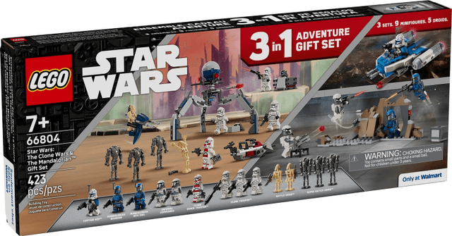 LEGO Star Wars Bundle Pack, 3 in 1 Adventure Gift Set (Sets 75372, 75373, and 75391) - Star Wars: The Clone Wars & The Mandalorian Gift Set (66804-1) set, 2025