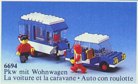 LEGO Car with Camper (6694-1) set, 1984