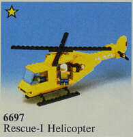 LEGO Rescue-I Helicopter (6697-1) set, 1985
