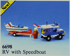 LEGO RV with Speedboat (6698-1) set, 1986