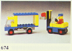 LEGO Forklift & Truck (674-1) set, 1978