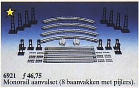 LEGO Monorail Accessory Track (6921-1) set, 1988