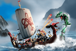 Viking Ship challenges the Midgard Serpent
