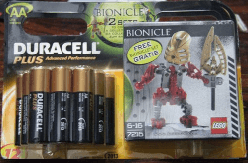 LEGO Gold Good Guy (Duracell 12 pack AA) {Turaga Lhikan} (7216-3) set, 2006