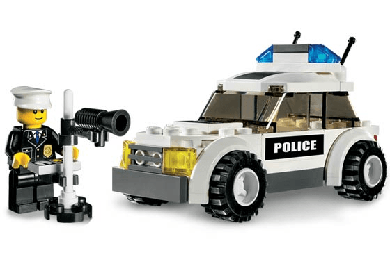 LEGO Police Car - Black/Green Sticker Version (7236-1) set, 2005