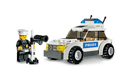 LEGO Police Car - Blue Sticker Version (7236-2) set, 2008