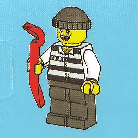 LEGO Advent Calendar 2011, City (Day 18) - Robber with Crowbar (7553-19) set, 2011