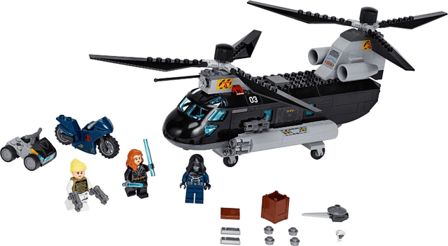 LEGO Black Widow's Helicopter Chase (76162-1) set, 2020