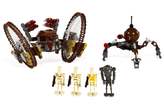 LEGO Hailfire Droid & Spider Droid (7670-1) set, 2008