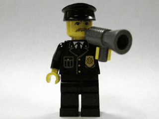 LEGO Advent Calendar 2009, City (Day  7) - Police Officer with Loudhailer / Megaphone (7687-8) set, 2009