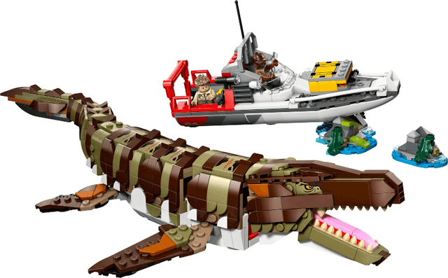 LEGO Brick-Built Mosasaurus Boat Mission (76974-1) set, 2025
