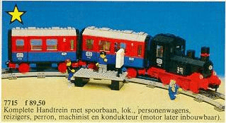 LEGO Push-Along Passenger Steam Train (7715-1) set, 1985