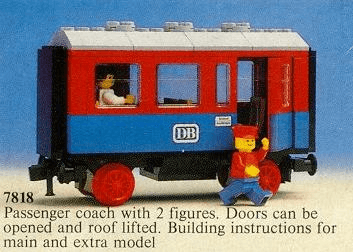 LEGO Passenger Carriage (7818-1) set, 1980