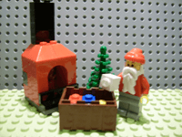 LEGO Advent Calendar 2006, City (Day 24) - Santa, Tree, Gifts, & Fireplace (7904-25) set, 2006