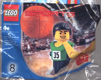 LEGO McDonald's Sports Set Number 8 - Green Basketball Player #35 polybag (7918-1) set, 2004