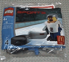 LEGO McDonald's Sports Set Number 4 - White Hockey Player #5 polybag (7919-1) set, 2004