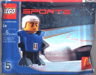 LEGO McDonald's Sports Set Number 5 - Blue Hockey Player #4 polybag (7920-1) set, 2004