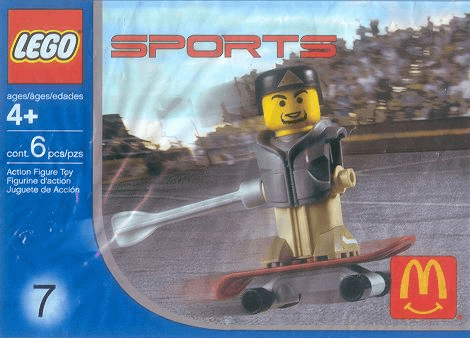 LEGO McDonald's Sports Set Number 7 - Dark Bluish Gray Vest Skateboarder polybag (7921-1) set, 2004