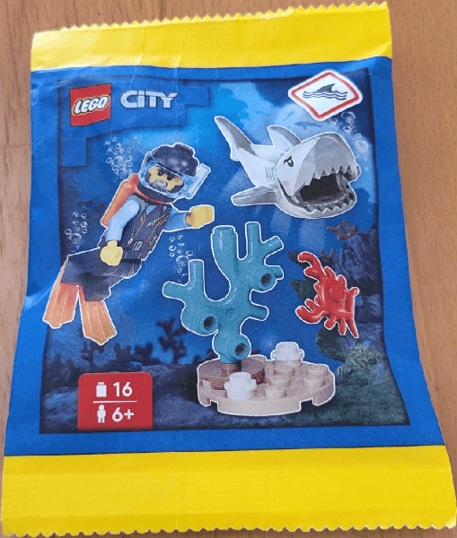 LEGO Diver with Reef and Shark paper bag (952406-1) set, 2024