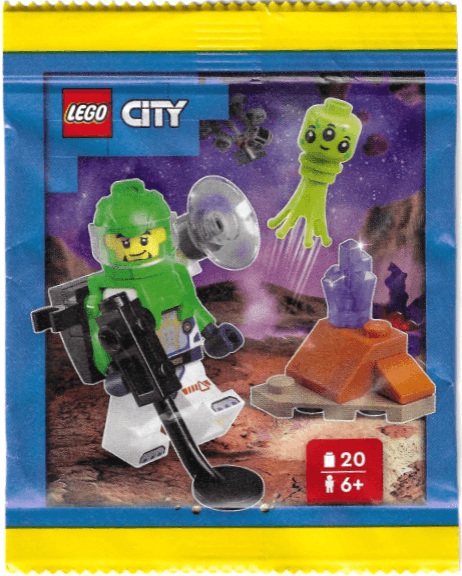 LEGO Astronaut with Alien and Crystal paper bag (952511-1) set, 2025