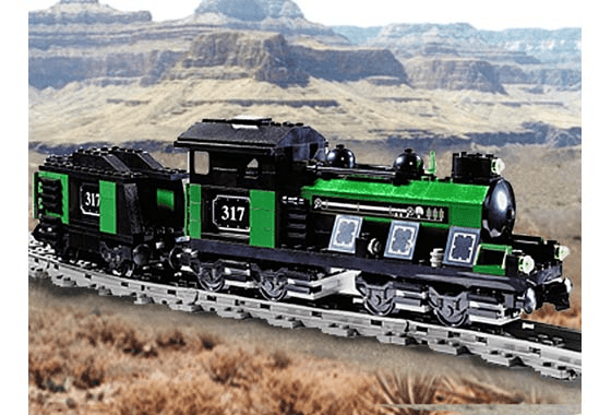 LEGO Large Train Engine with Tender Green (KT204-1) set, 2001