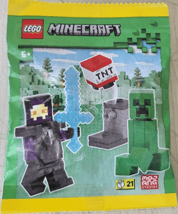 Realm Raider with Creeper and TNT Launcher paper bag