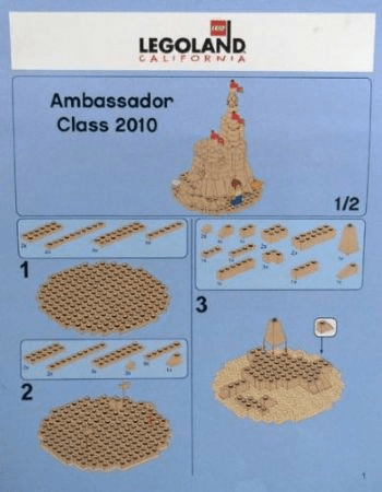 LEGO Sand Castle - Ambassador Class 2010 (LEGOLAND California Ambassador Pass Exclusive) (LLCA52-1) set, 2010