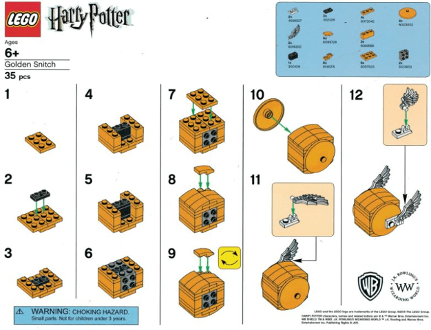 LEGO LEGO Brand Store Exclusive Build - Harry Potter Golden Snitch (SNITCH-1) set, 2019
