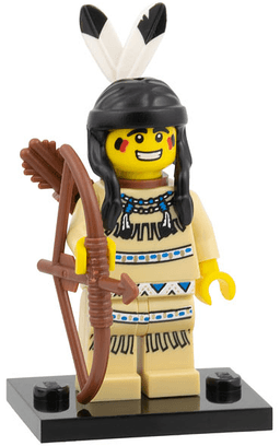 LEGO Tribal Hunter, Series 1 (Complete Set with Stand and Accessories) (col01-1) set