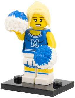 LEGO Cheerleader, Series 1 (Complete Set with Stand and Accessories) (col01-2) set