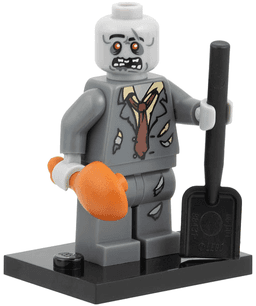 LEGO Zombie, Series 1 (Complete Set with Stand and Accessories) (col01-5) set