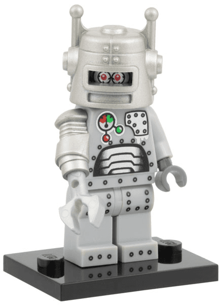 LEGO Robot, Series 1 (Complete Set with Stand and Accessories) (col01-7) set, 2010
