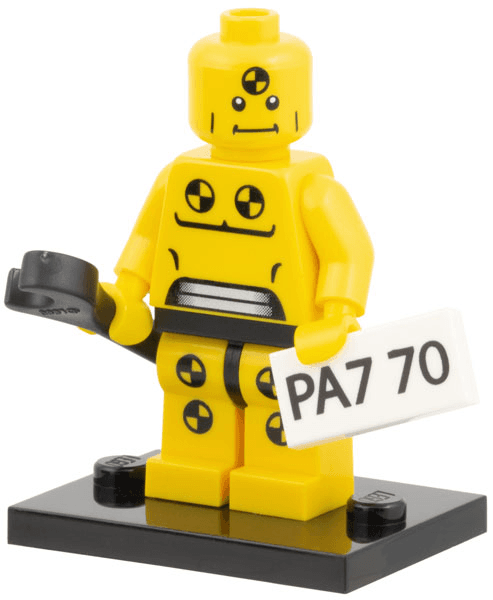 LEGO Demolition Dummy, Series 1 (Complete Set with Stand and Accessories) (col01-8) set, 2010