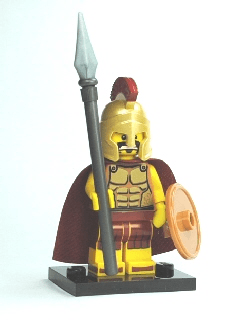 LEGO Spartan Warrior, Series 2 (Complete Set with Stand and Accessories) (col02-2) set, 2010