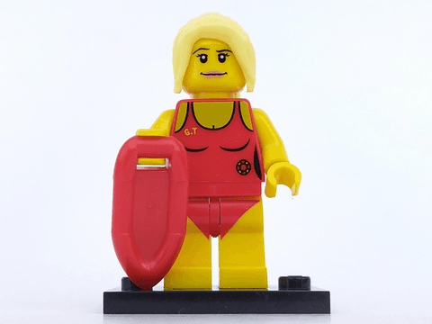 LEGO Lifeguard, Series 2 (Complete Set with Stand and Accessories) (col02-8) set, 2010