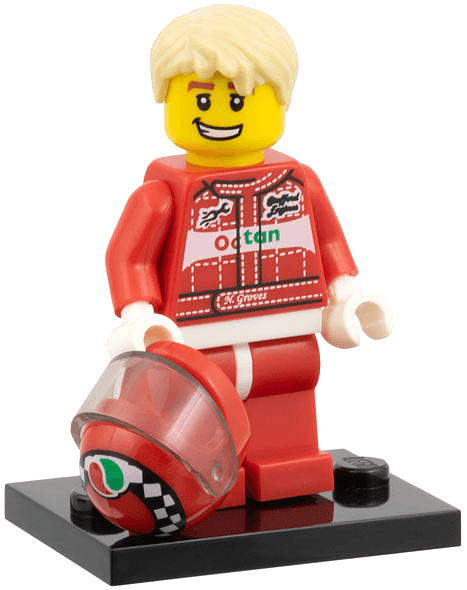 LEGO Race Car Driver, Series 3 (Complete Set with Stand and Accessories) (col03-11) set, 2011