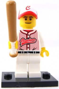 LEGO Baseball Player, Series 3 (Complete Set with Stand and Accessories) (col03-16) set