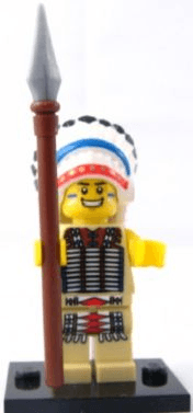 LEGO Tribal Chief, Series 3 (Complete Set with Stand and Accessories) (col03-3) set, 2011