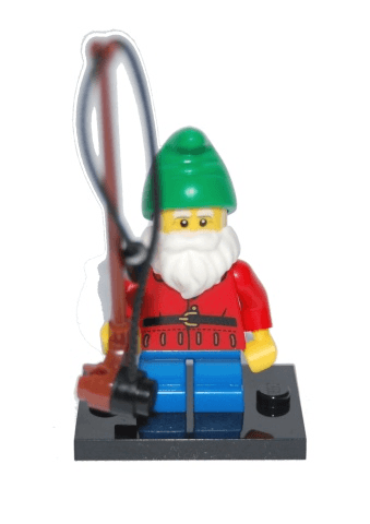 LEGO Lawn Gnome, Series 4 (Complete Set with Stand and Accessories) (col04-1) set, 2011