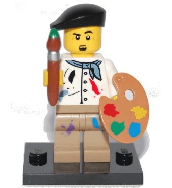 LEGO Artist, Series 4 (Complete Set with Stand and Accessories) (col04-14) set, 2011