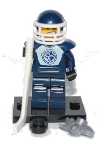 LEGO Hockey Player, Series 4 (Complete Set with Stand and Accessories) (col04-8) set, 2011