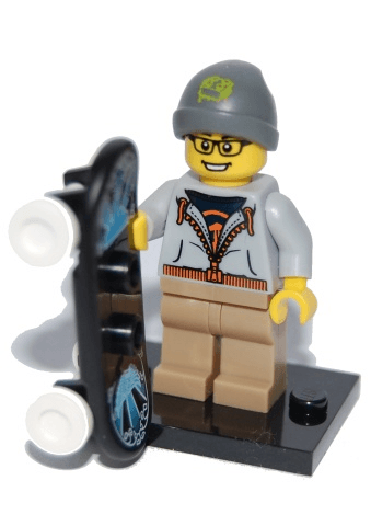 LEGO Street Skater, Series 4 (Complete Set with Stand and Accessories) (col04-9) set, 2011