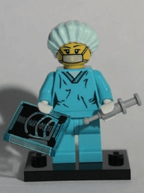 LEGO Surgeon, Series 6 (Complete Set with Stand and Accessories) (col06-11) set, 2012