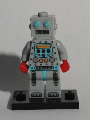 LEGO Clockwork Robot, Series 6 (Complete Set with Stand and Accessories) (col06-7) set, 2012