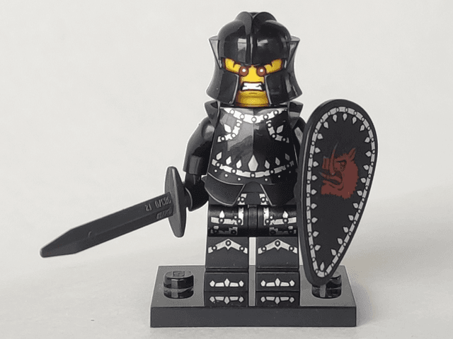 LEGO Evil Knight, Series 7 (Complete Set with Stand and Accessories) (col07-14) set, 2012