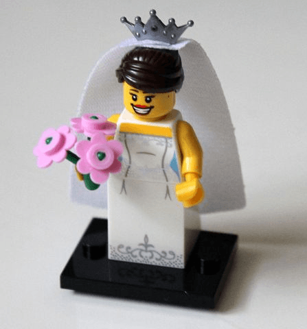 LEGO Bride, Series 7 (Complete Set with Stand and Accessories) (col07-4) set, 2012