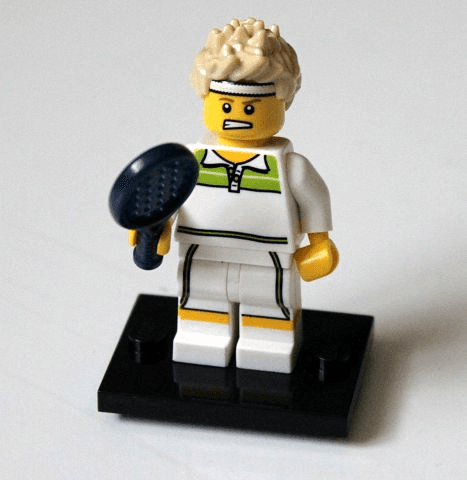 LEGO Tennis Ace, Series 7 (Complete Set with Stand and Accessories) (col07-9) set, 2012